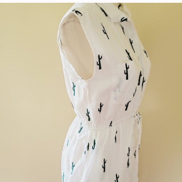 Japna white and green cactus dress - Picture 2 of 4